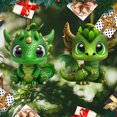 thumbnail image 3 of 2 Piezas Acrílico Lindo Dragón Verde 2D Dinosaurio Plano Navidad Del Coche Cgtredaw, 3 of 9