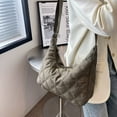 thumbnail image 5 of Women Hobo Shoulder Bag Puffer Small Tote Crossbody Bag Purse Cotton Handmade Bags Handbag with Zipper School Work Travel, 5 of 7