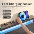 thumbnail image 6 of Bolvdo Twin Size Bed Frame with Headboard & Footboard, LED Light & Charging Station, Under-Bed Storage, Noise-Free, No Box Spring Needed, Easy Assembly, Rustic Gray, 6 of 7