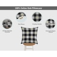 thumbnail image 3 of Vargottam Square Pillow Cover - Decorative Pillow Covers12x12 Inches,PrintedWhite & BlackThemePillowcase, DecorativeSquareCushionCovers, 3 of 4