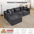 thumbnail image 2 of 107" Modular Sectional Sofa,Modern Cloud Sectional Couch with Deep Seat, L-Shape Boneless Couch with Chaise for Living Room Apartments Bedroom, No Assembly Required (3 Seater + 1 Ottoman),Grey, 2 of 9