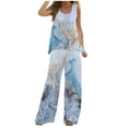 thumbnail image 2 of Puntoco Trajes De Cuello Redondo Sin Mangas Estilo Primavera Y Verano Con Estampado Suelto Habitual Para Mujer Liquidación Puntoco Puntoco-6393, 2 of 6