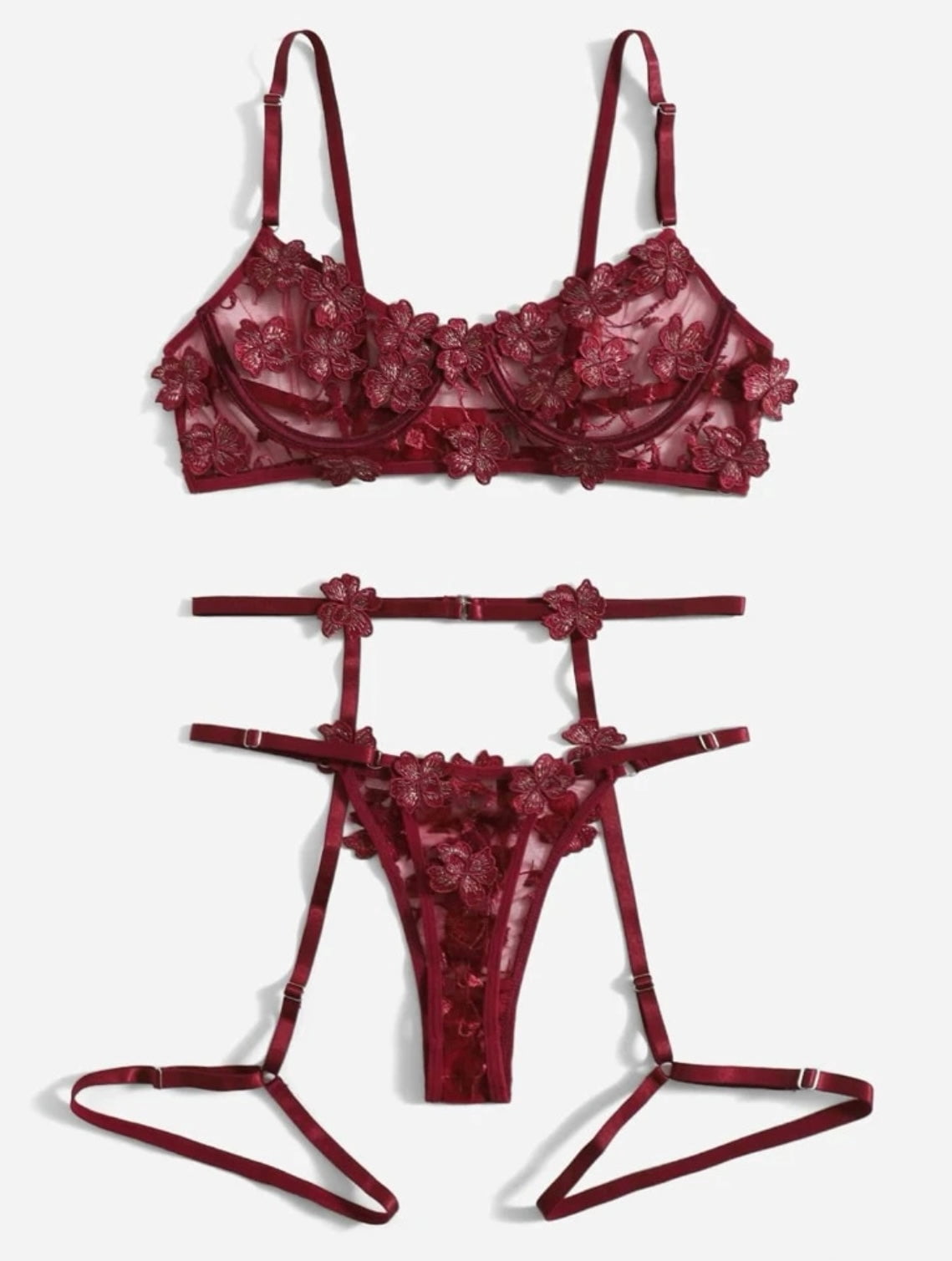 burgundy garter belt Twilight Mood Clitoral Vibrator from Pure Romance main image 0