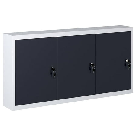 

vidaXL Wall Mounted Tool Cabinet Industrial Style Gray and Black 15.7 /47.2