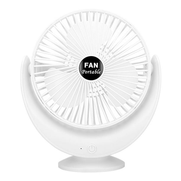 Ventilador con pilas recargables, viento fuerte, batería de larga duración, pequeño ventilador de escritorio USB