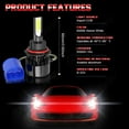 thumbnail image 3 of For Lincoln Town Car 1990-2002 - LED Headlight 9007 HB5 6000K White Bulbs High Low Beam 2Pcs, 3 of 10