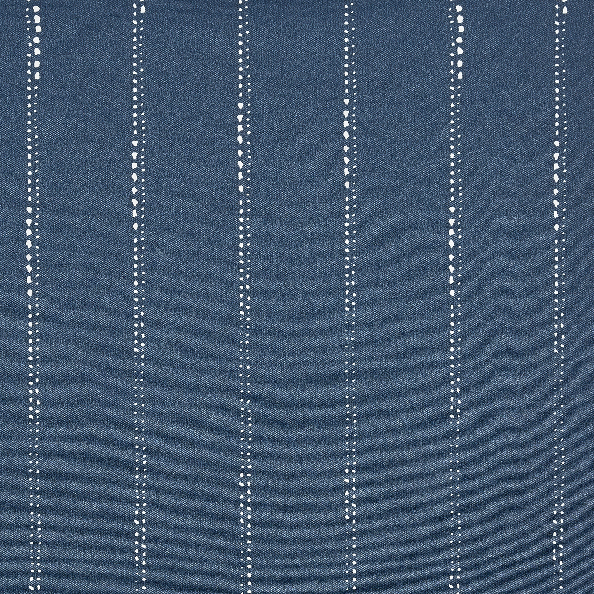 Sorra Home Navy Dotted Stripes Corded Indoor/Outdoor Bench Cushion