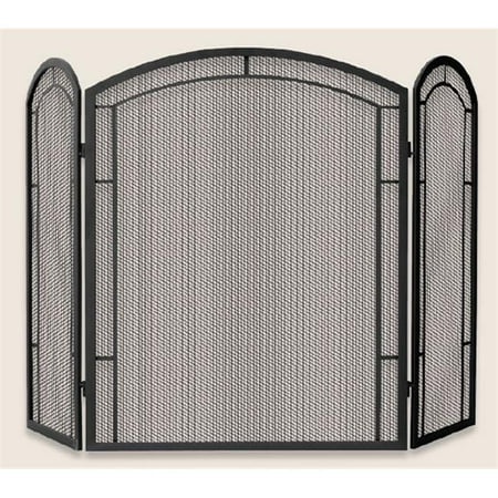 Import S 1122 3 Fold Black Wrought Iron Screen 44 30 5 In