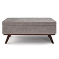 thumbnail image 4 of Owen Pouf de Rangement de Table à Dessus Relevable de 42 Po en Similicuir Gris Vieilli, 4 of 9
