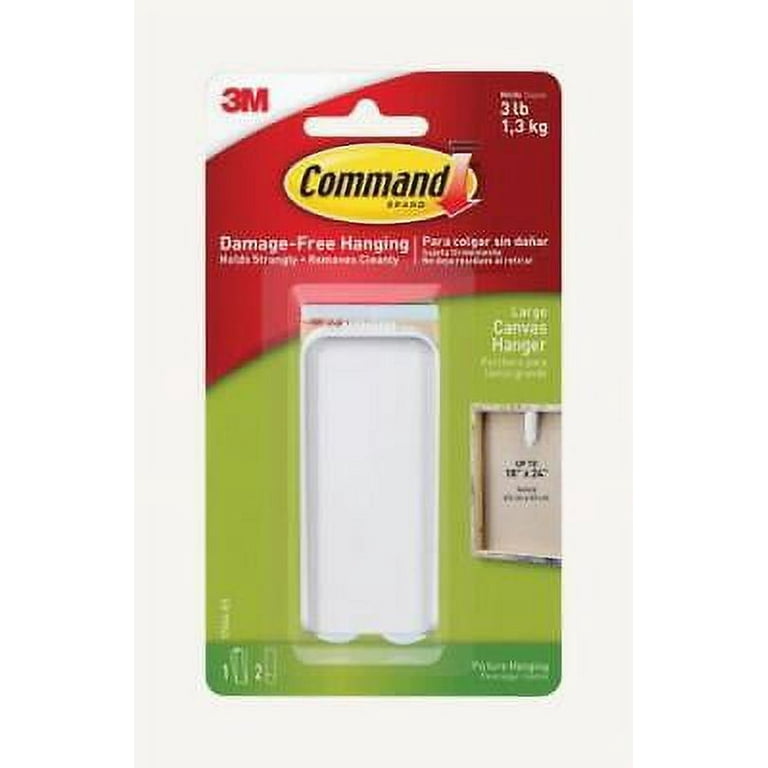 3M Command Plastic Coated White Canvas Picture Hanger 5 lb 1 pk 3M Command Plastic Coated White Canvas Picture Hanger 5 lb 1 pk