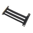 thumbnail image 1 of PCIe 4.0 Riser Cable, PCI E 4.0 X16 GPU Graphics Card Extension Cable, PCIe 4.0 X16 Flexible Extender Card Extension Port 90 Adapter, Black, 1 of 7