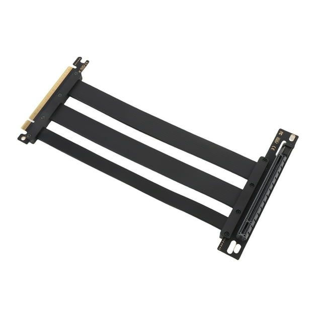 PCIe 4.0 Riser Cable, PCI E 4.0 X16 GPU Graphics Card Extension Cable, PCIe 4.0 X16 Flexible Extender Card Extension Port 90 Adapter, Black
