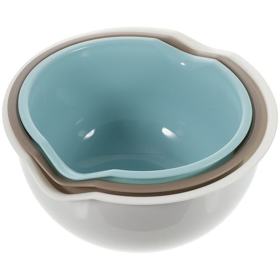 3pcs Round Shape Bowls Large Capacity Salad Bowls Kitchen Bowl Dessert Bowls