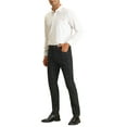 thumbnail image 2 of Lars Amadeus Business Checked Trousers for Men's Straight Leg Flat Front Plaid Dress Pants, 2 of 5