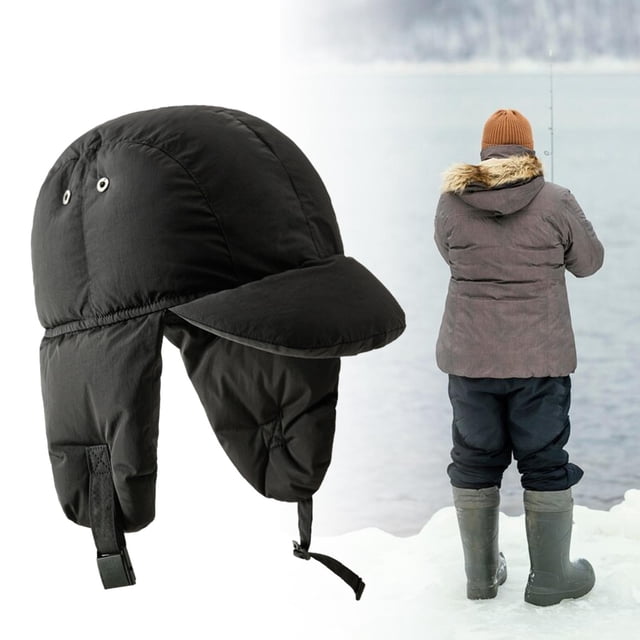 Gorro con orejeras perfecl cálido con visera resistente al viento para mujer