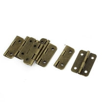 Unique Bargains 1.2" Length Bronze Tone Rotary Window Door Furniture Hinges 8Pcs w Screws