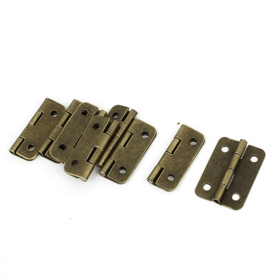Unique Bargains 1.2" Length Bronze Tone Rotary Window Door Furniture Hinges 8Pcs w Screws