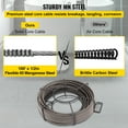 thumbnail image 4 of SKYSHALO Drain Cleaning Cable 100 Feet x 1/2 Inch Solid Core Cable Sewer Cable Drain Auger Cable Cleaner Snake Clog Pipe Drain Cleaning Cable Sewer Drain Auger Snake Pipe, 4 of 9