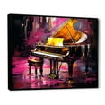 thumbnail image 2 of Designart "Jazzed Keys In Yellow And Purple Piano" Music Floater Framed Canvas Art Print, 2 of 5