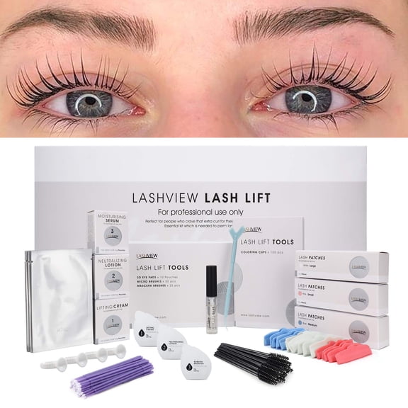 Kit de estiramiento de pestañas LASHVIEW Lash Lift Professional para pestañas
