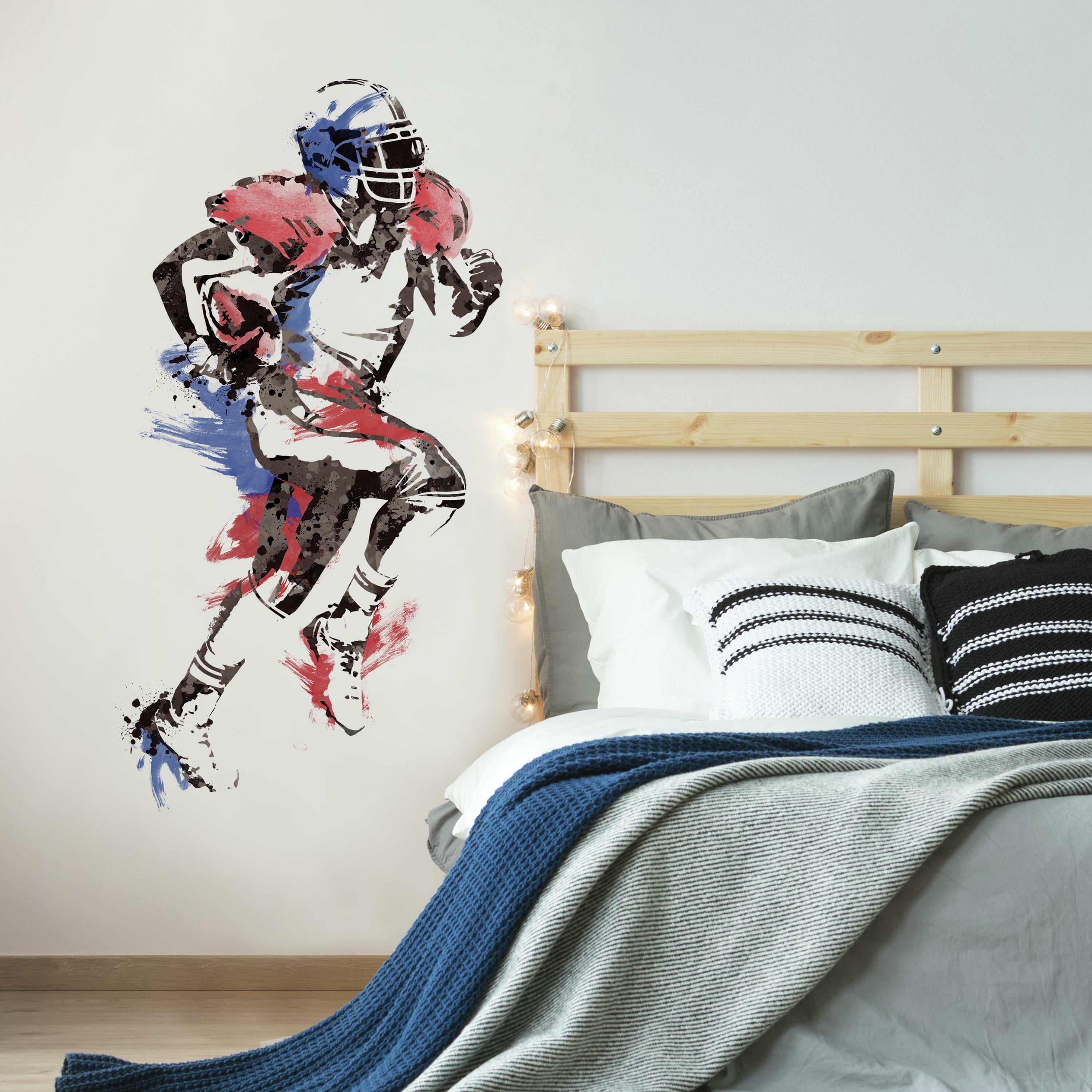 RoomMates Men's Football Champion Peel and Stick Giant Wall Decals