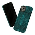 thumbnail image 2 of Greenish-Blue Snakeskin Print iPhone 15 Case-iPhone Case-Animal Print Case, 2 of 3