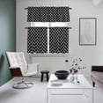 thumbnail image 4 of Black Morocco Kitchen Curtains Sets for Windows 36 Inch Length, Boho Modern Minimalist Abstract Geometric Rod Pocket Window Treatments Tier Curtains and Valances Set for Bedroom/Bathroom, 4 of 8