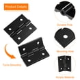 thumbnail image 4 of Uxcell 10Pack 45x38mm Acrylic Hinges Hardware Folding Hinge with Mounting Hole Black, 4 of 6