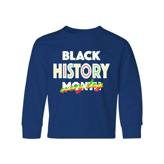 Inktastic Black History Month Every Day Long Sleeve Youth T-Shirt