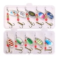 thumbnail image 1 of Cebo Duro Pesca Wobblers Cuchara Metal Señuelo 10 Piezas/set Con Gancho, 1 of 9