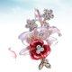 thumbnail image 3 of Elegante broche de aleación con forma de flor hecho a mano, broche de diamante, accesorio de joyería, ramillete, regalo para el Día de la Madre., 3 of 7