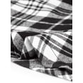 thumbnail image 5 of DARING DIVA Women's Plaid Belted Vintage A-Line Midi Skirt XL Jet Black Plaid, 5 of 6