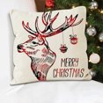 thumbnail image 4 of EDHITNR Clearance Christmas Tree Throw Pillow Covers 18X18 Inch - Festive House Decor For Couch Sofa And Office - Machine Washable Polyester Zip Closure No Inser Black and Friday Deals 90% off, 4 of 4
