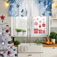 thumbnail image 5 of 2 Pack Blue White Floral Valances for Windows Bedroom Living Room Window Treatments, Ombre Tulips Modern Art Spring Rod Pocket Valance Drapes Short Kitchen Curtains Over Sink 54"x18", 5 of 8