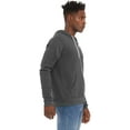 thumbnail image 2 of Bella Canvas Men's 3739 Unisex Poly-Cotton Fleece Full-Zip Hoodie (Deep Heather, X-Large), 2 of 3