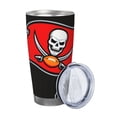 thumbnail image 2 of Taza térmica duradera de acero inoxidable 304 con tapa y pajita con temática del equipo de fútbol de los Buccaneers Taza térmica de acero inoxidable de 20 oz Taza para automóvil Adecuada para bebidas, 2 of 8