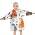 thumbnail image 3 of Multicolor Christmas Gnome Pattern Blanket Hoodies for Kids 6-13YR Oversize Wearable Blanket Hoodies for Boys Girls Teens, 3 of 7