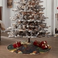 thumbnail image 4 of Bingfone Christmas Tree Skirt Mat Christmas Decoration Interior 48" -Forest Maple Leaf Husky, 4 of 6