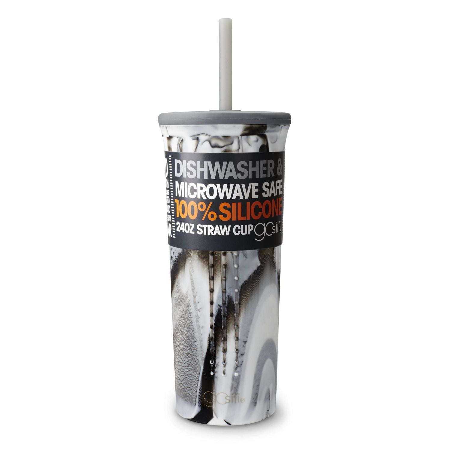 GoSili Straw Cup, 24oz. 1pk. Calacatta