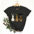 thumbnail image 4 of Cavosen Happy Easter Women's Short Sleeve Tops Crew Neck Summer Bunny Print Pullover Blouse Holiday Shirts Vacation Festival Tee Shirts Loose Dressy Fashion T Shirts Black M, 4 of 5