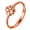 Rose Gold, variant on Unisex Adjustable Opening Four Leaf Clover Ring Copper Electroplated Geometric Index Finger Ring Color Gold For