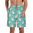 thumbnail image 1 of Honeii Shorts Décontractés pour Hommes avec Imprimé Cochon et Fleur, Séchage Rapide, Shorts de Plage-Moyen, 1 of 6