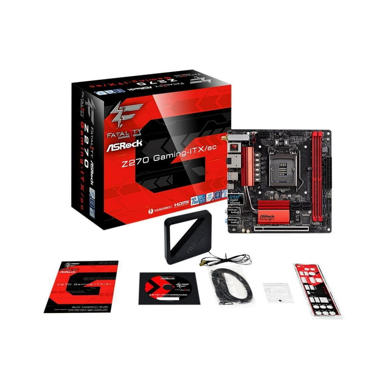 ASRock Fatal1ty Z270 GAMING ITX AC LGA 1151 Intel Z270 HDMI SATA 6Gb s USB 3.1 Mini ITX Motherboard