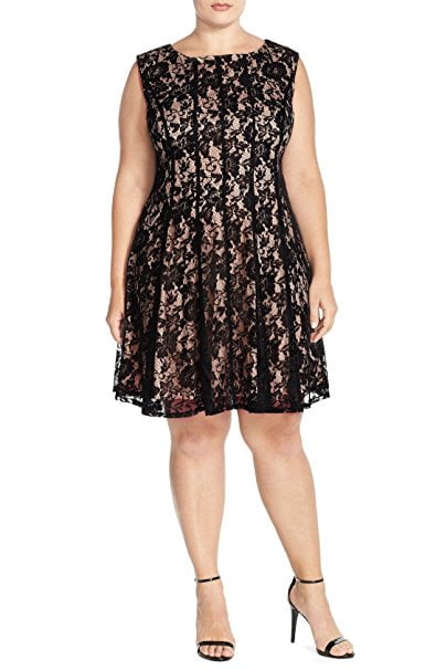women's plus size little black dress