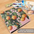 thumbnail image 4 of FORMRS 3 Ring Photo Album 4"x6" Self Adhesive Large Capacity PU Leather Cover, Vibrant Oranges, 4 of 8