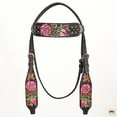 thumbnail image 2 of HILASON Western Horse Headstall Breast Collar Leather Brown, 2 of 8