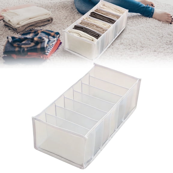 Home textile storage,Wardrobe Clothes Organizer Grids Washable Wardrobe Clothes Organizer Jeans Compartment Storage Box Foldable Closet Drawer Organizer Clothes Drawer Mesh Separation Box