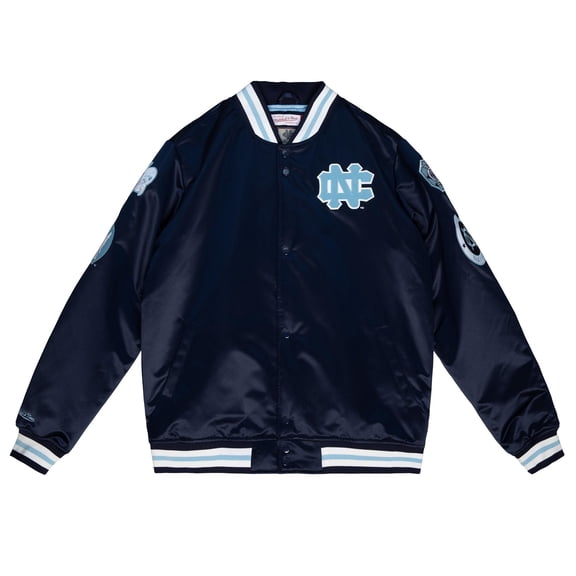 Men's Mitchell & Ness Navy Blue NCAA UNC Champ City Heavyweight Jacket - 4XL