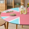 thumbnail image 6 of Pink And Blue Union Jack Flag Round Table Cover Kitchen Printed Waterproof Tablecloth Elastic Edged Tablecloth Fits Party Wedding Indoor Outdoor Tables, 6 of 8
