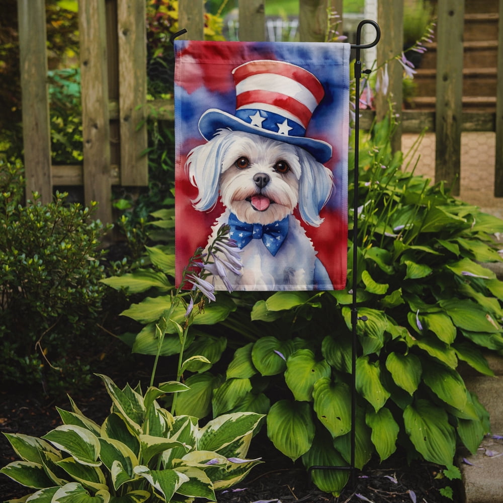 Maltese Patriotic Garden Flag 11.25 in x 15.5 in